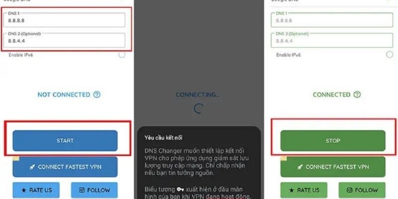 Sử dụng VPN để đăng nhập khi đánh chặn
